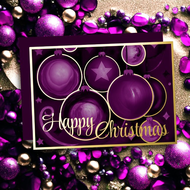 Purple Ornaments Happy Christmas (Creator Uploaded)