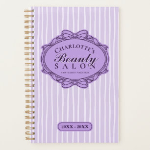 Purple Ornate Bow Frame Beauty Salon Appointment Planner
