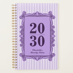 Purple Ornate Bow Frame Year Planner