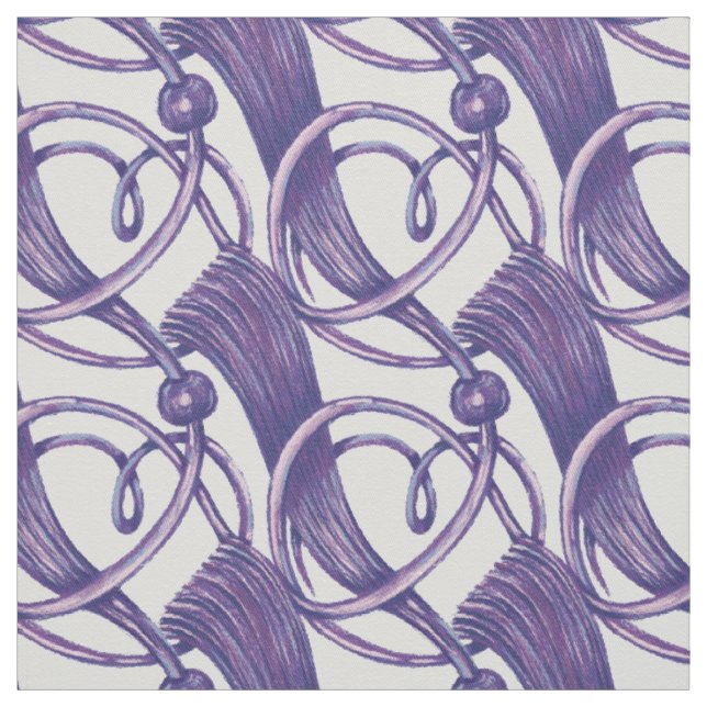 Purple ornate. fabric (Swatch)