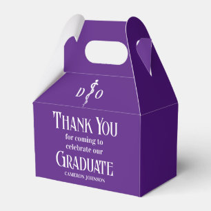 Purple Osteopathic Medical School Graduate Party Favour Box