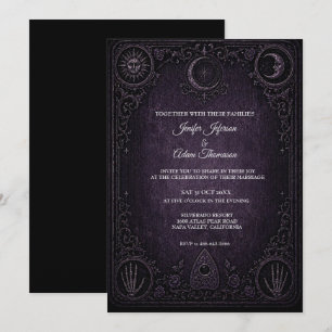 Purple Ouija board Gothic Wedding Invitation