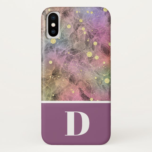 Purple, Outer Space Inspired Kid's Colour Block Ca Case-Mate iPhone Case (Back)
