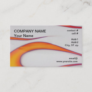 Purple outline orange hotrod flames business card