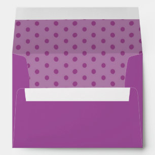 Purple Outside Purple and Polka Dot Envelope