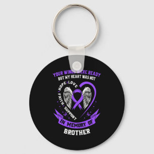 Purple overdose awareness day items in memory of b key ring