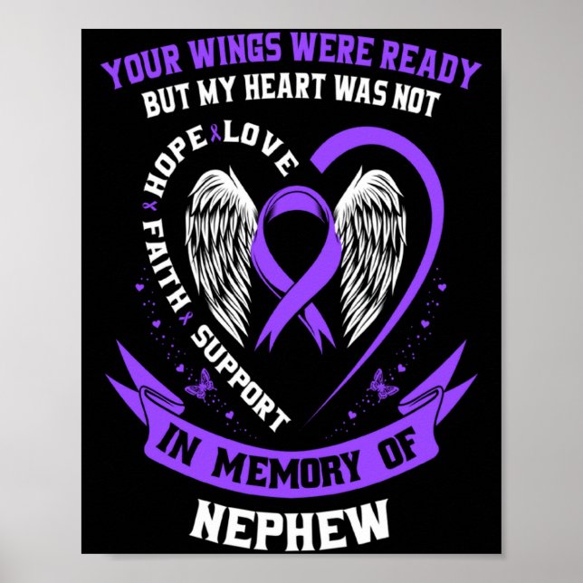 Purple overdose awareness day items in memory of n poster (Front)