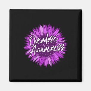 Purple Overdose Awareness Gifts Survivor Ribbon Op Magnet