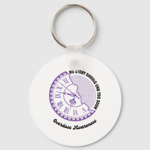 Purple Overdose Awareness No Story Should End Too Key Ring
