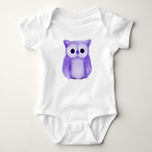 Purple Owl Baby Bodysuit