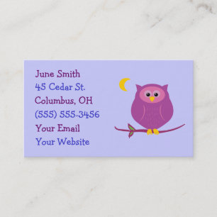 Purple Owl Business Cards