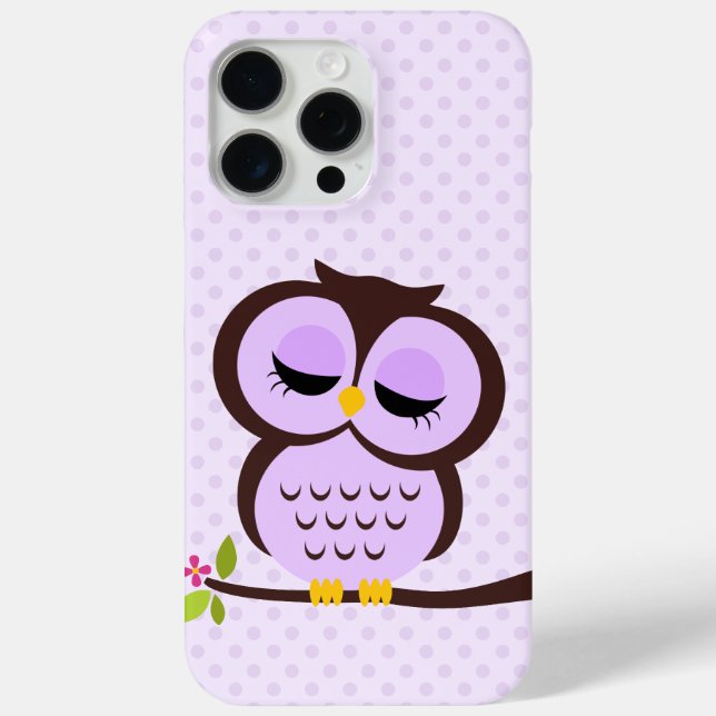 Purple Owl Case-Mate iPhone Case (Back)
