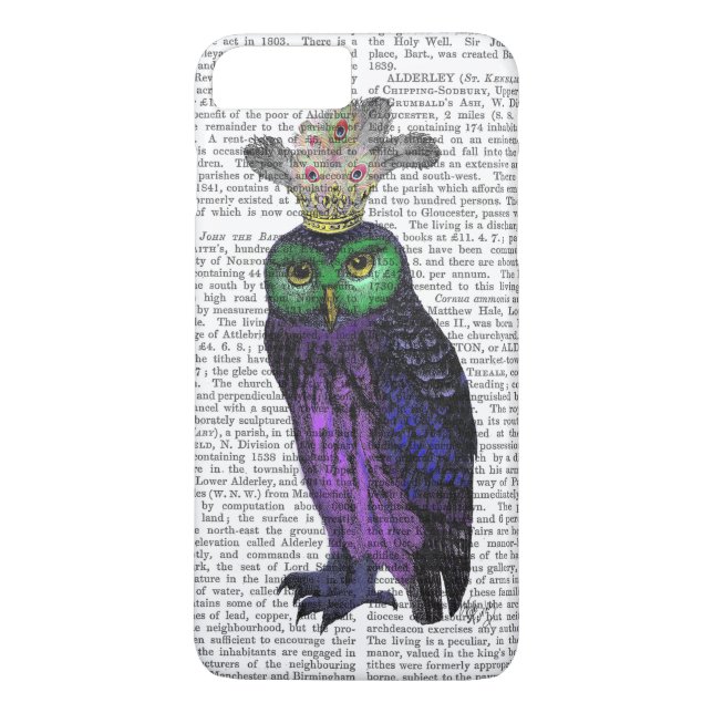 Purple Owl Case-Mate iPhone Case (Back)
