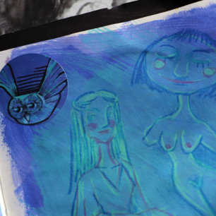 Purple Owl                                         Classic Round Sticker