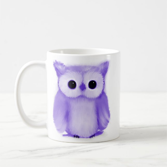 Purple Owl Coffee Mug (Left)