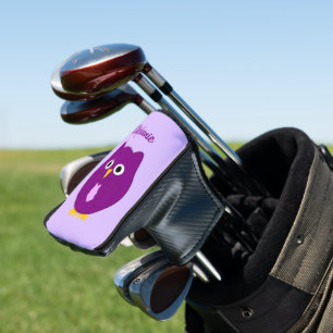 Purple Owl Design Golf Head Cover