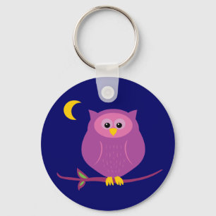 Purple Owl Key Ring