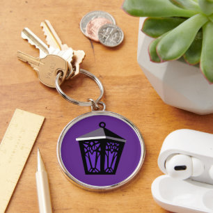 Purple Owl Lantern Keychain