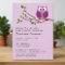 Purple Owl on Branch Baby Girl Shower