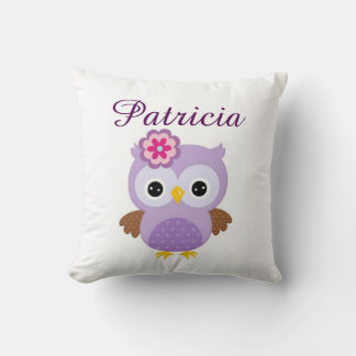 Purple Owl Pillow