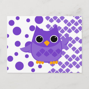 Purple Owl Postcard