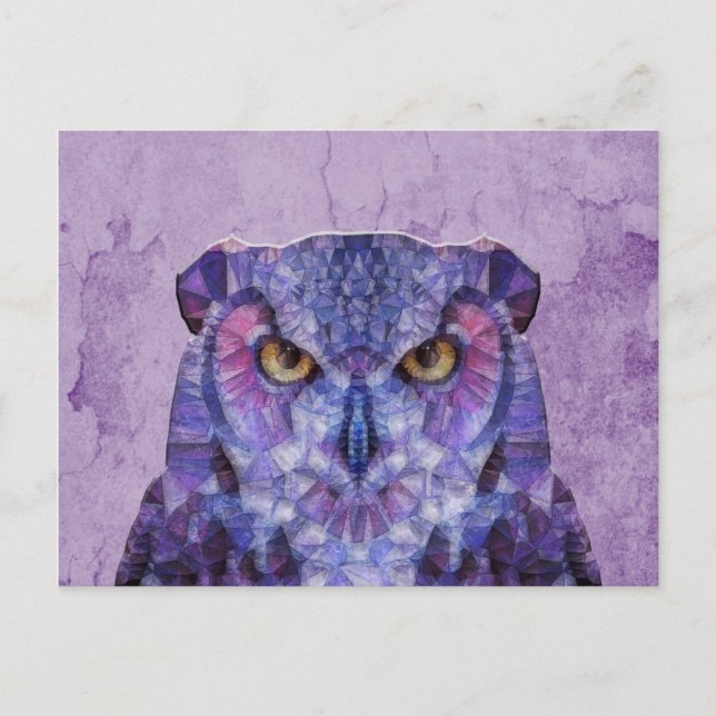 purple owl postcard (Front)