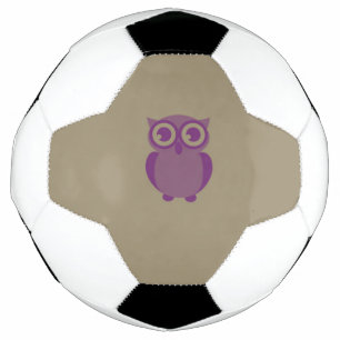 Purple Owl Soccer Ball