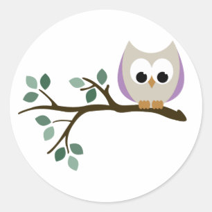 Purple Owl Stickers