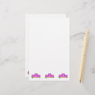 Purple Owls Design Stationery
