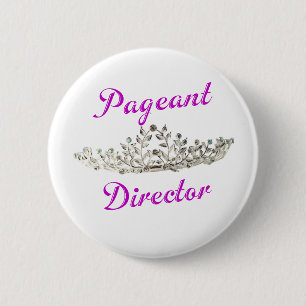 Purple Pageant Director 6 Cm Round Badge