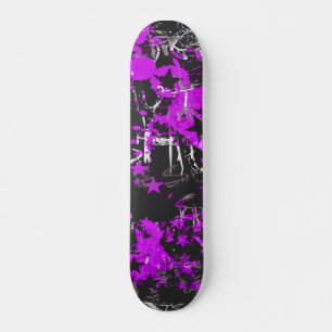 Purple Paint Splatter Skateboard