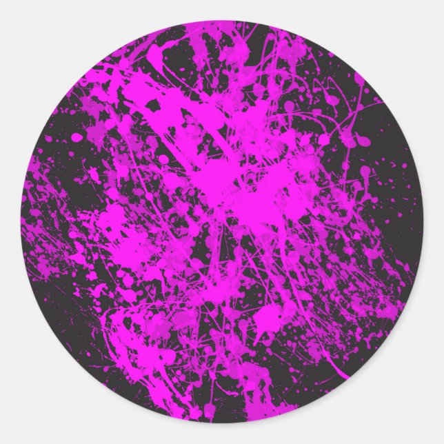 Purple Paint Splatter Sticker (Front)
