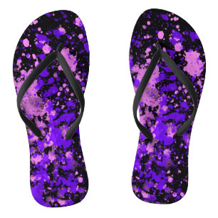 Purple Paint Splatters Jandals
