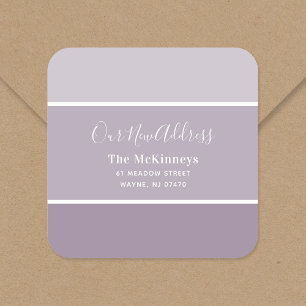 Purple Paint Swatch New Address Square Sticker