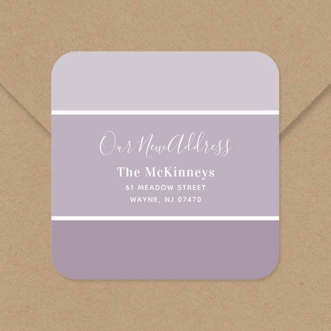 Purple Paint Swatch New Address Square Sticker (Creator Uploaded)