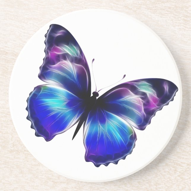 Purple Painted Butterfly Coaster (Front)