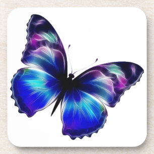 Purple Painted Butterfly Coaster