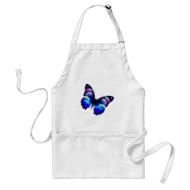 Purple Painted Butterfly Standard Apron (Front)