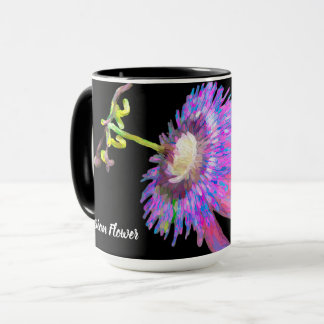 Purple Painted Passion Flower Mug