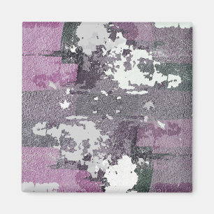 Purple Painting Modern Art Illustration Magnets