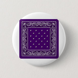 Purple Paisley Bandanna 6 Cm Round Badge