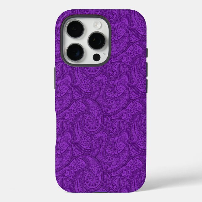 Purple Paisley Case-Mate iPhone Case (Back)