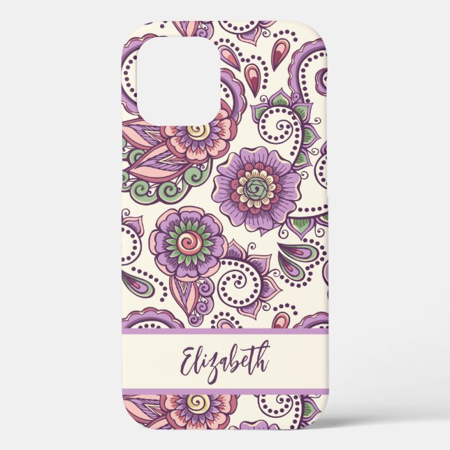 Purple Paisley Case-Mate iPhone Case (Back)