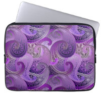 Purple Paisley Damask Pattern