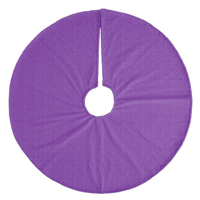 Purple Paisley Fleece Tree Skirt (Front)