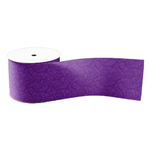 Purple Paisley Grosgrain Ribbon