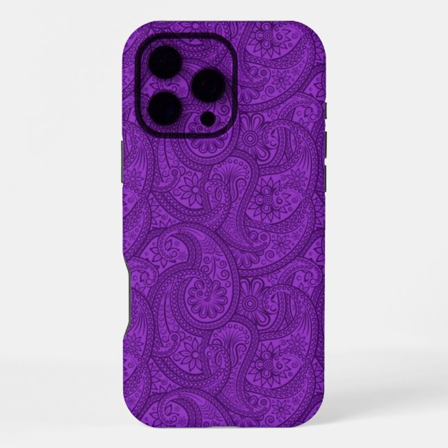 Purple Paisley iPhone Case (Back)