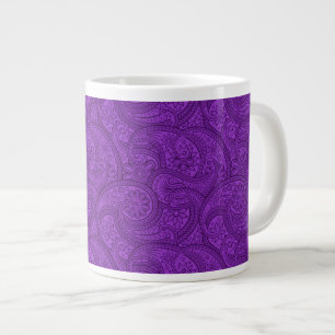 Purple Paisley Large Coffee Mug
