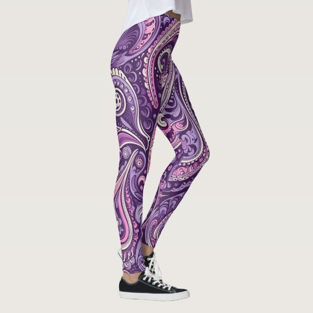 Purple paisley legging  (Right)