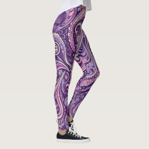Purple Paisley  Leggings